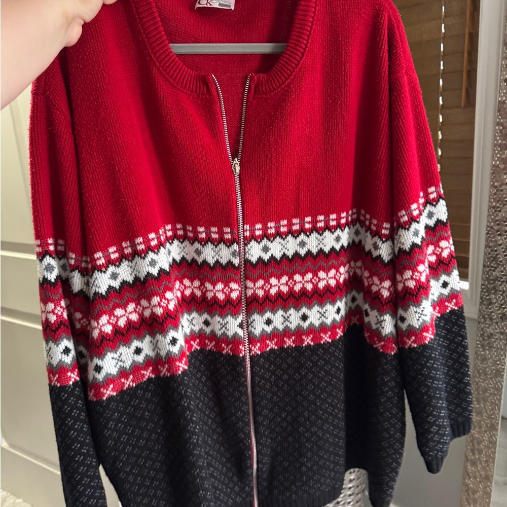 Vintage Grace Red Knit Sweater